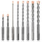 COMOWARE SDS Plus Rotary Hammer Drill Bit Set, 8 Pack Carbide Tipped for Drilling Through Masonry and Concrete