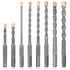 COMOWARE SDS Plus Rotary Hammer Drill Bit Set, 8 Pack Carbide Tipped for Drilling Through Masonry and Concrete