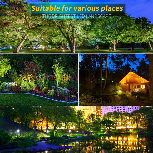 LED Landscape Lights, 5W 120V AC Outdoor Garden Spotlight, IP65 Waterproof with 5-ft UL Cord (Pack of 1)