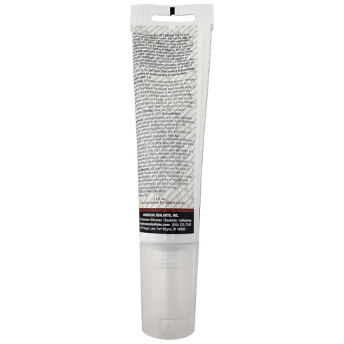 Silicone Sealant 100% RTV, Clear, 2.8 oz Squeeze Tube