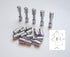 Corby Bolts Fasteners, 10 Sets/lot, EDC Knives Maker Screws, DIY Knife Handle Fastener Rivets (Stainless Steel)