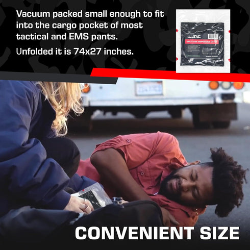 750 Lb MediTac Litter, Latex-Free Black Nylon Handles & Durable Non-Woven Fabric, Weight Capacity for Efficient Patient