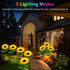 Indoor-4 Pack 8 Solar Sunfower Lights Outdoor& Sunflower Lights with Remote, Modes Home Garden Decor,Sunflowers Gifts