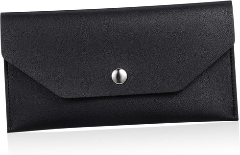 ULTECHNOVO Women's Cash Envelope Wallet, Reusable Leather Snap Wallet for Budgeting, Money Envelopes