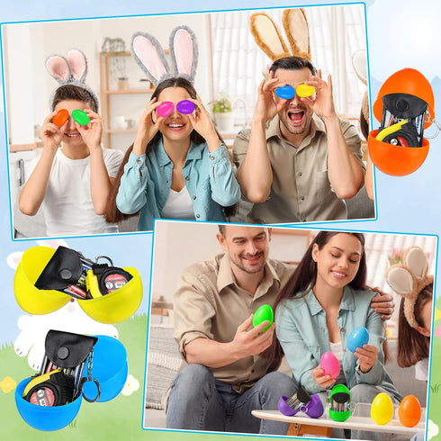 18 Packs WinnerWhy Easter Basket Stuffers for Adult Easter Eggs Prefilled with Tape Measure Screwdriver Keychain