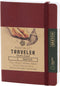 Pentalic 4" x 6" Pocket Sketchbook Traveler Journal, 160 Pages, Burgundy