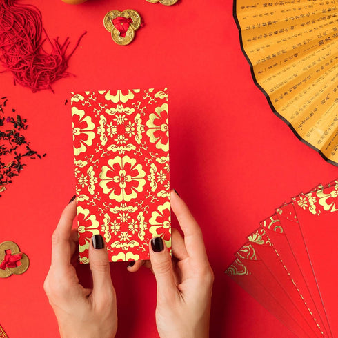 Zhanmai 120 Pcs Chinese New Year Red Envelopes - 12 Styles Hong Bao Paper Gift Money Envelopes for Lunar Year