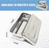 Stainless Steel Medical Dental Sterilizer Instrument Box, Organizer Storage Tray with Lid - 7L x 3W x 1.25H