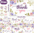 NODMIPNS 60 30 30 Pieces Butterfly Floral Baby Shower Thank You Cards,Purple Thank You Cards Includes Pieces Envelopes
