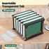 Extra Capacity Plastic Hanging File Folders, 12 Pack Heavy Duty 2 Inch Expansion, Letter Size, Green