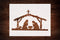 Baby Jesus in Bethlehem Manger Stencil, 11" x 8.5" - Custom Christmas Nativity Design for Holiday Crafts
