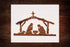 Baby Jesus in Bethlehem Manger Stencil, 11" x 8.5" - Custom Christmas Nativity Design for Holiday Crafts