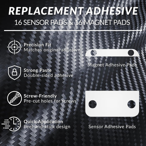 YINORD 16 16 (32 Adhesive Replacement Tape for Ring Alarm Contact Sensors & Magnets Pre-Cut Double-Sided Tape, No