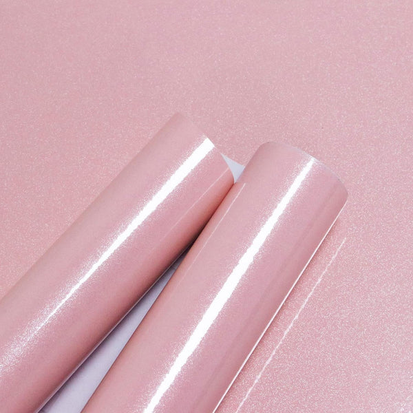 15.8 197 Glossy Pink Contact Paper, Peel and Stick Self-Adhesive Removable Glitter Wallpaper for Kitchen Cabinets