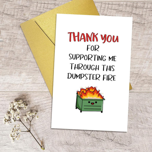 Qiliji Funny Thank You Card for Men Women, Appreciation Card for Coworker Boss Teacher Friend Doctor, Thank You