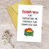 Qiliji Funny Thank You Card for Men Women, Appreciation Card for Coworker Boss Teacher Friend Doctor, Thank You