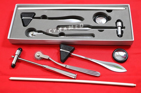NEW Premium Neurological DIAGNOSTIC 4 pcs SET Reflex Hammer set Pinwheel, Taylor