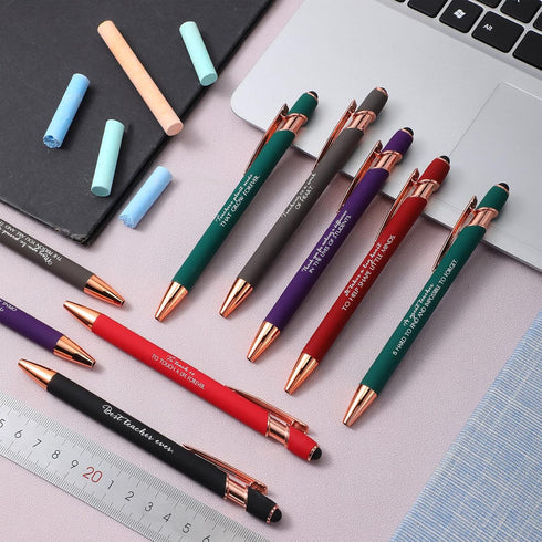 Kosiz 50 Pcs Teacher Appreciation Gifts, Metal Screen Touch Stylus Pens for Teachers