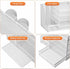 Marbrasse Desk Organizer with File Holder, 5-Tier Paper Letter Tray Organizer with Drawer, White Mesh Desktop Storage