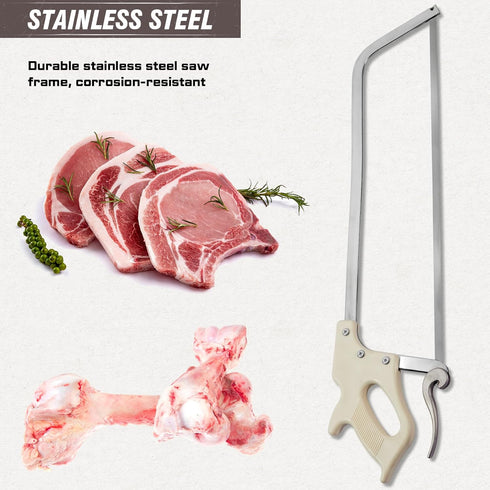 17.5-inch SK5 KATA Meat Bone Saw for Butchering: Hand Saw Butcher Saw for Meat Bone Cutting - Meat Saw for Butchering