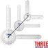 ASA TECHMED Goniometer Set, 3 Pcs, 12, 8, 6 Inch Medical Spinal Angle Protractor