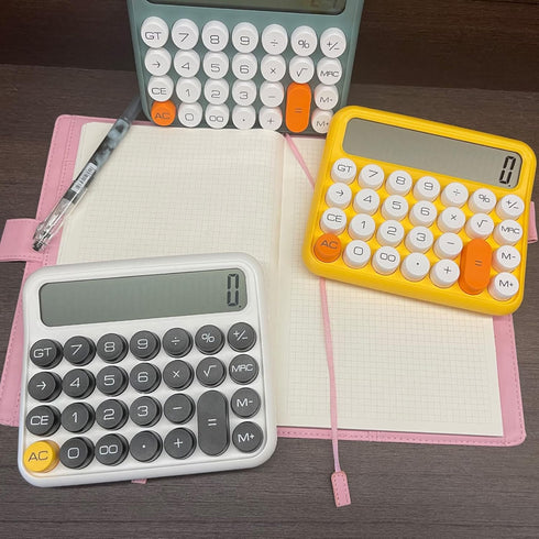 Benkaim Desk Calculator, Basic Standard Calculator, 12 Digit Large LCD Display, Big Button for School, Home & Business