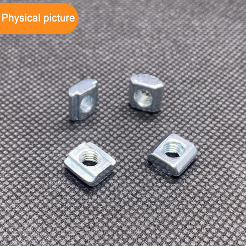 JCSPBYL 100pcs 2020 M5 Hammer 6mm Series Sliding T-Nuts Metric Thread Slide in Head T-Nut for Standard T-Slot Aluminum