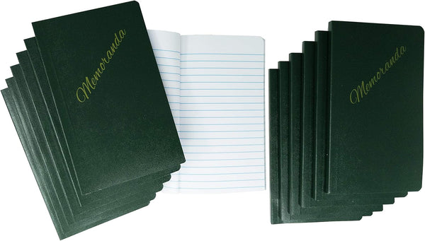 Tacticai 12-Pack Green Military Memorandum Book, 3.25” x 5.5”, 144 Pages, Pocket-Sized Paper Pad, NSN 7530-00-222-0078