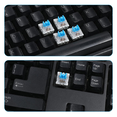 Zyghjort 30 3 Mechanical Keyboard Switches, Pcs Pin Blue Keyboard Clicker Replacement Pre-Lubricated Clicky Key