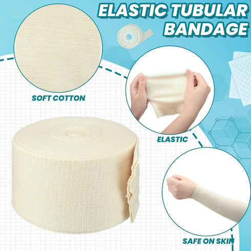 Absorbent(4 Inch 11 Tondiamo Cotton Tubular Stockinette Gauze Roll Tubular Arm Stocking Elastic Leg Stockinette Tubing