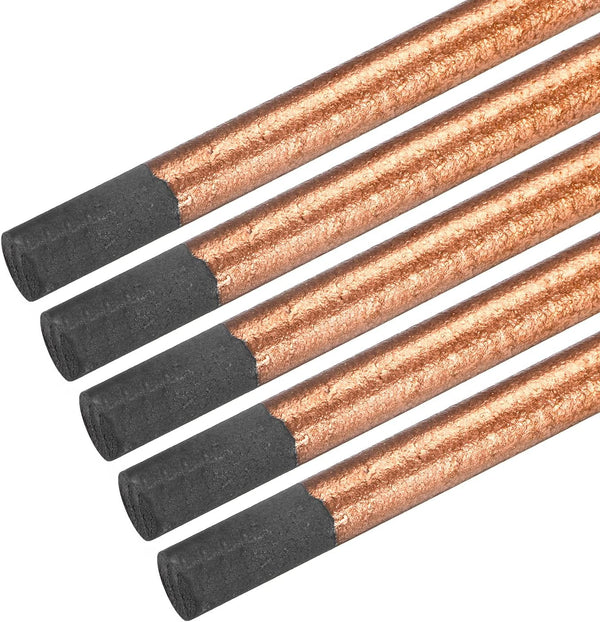 PATIKIL Copper Coated Gouging Carbon Electrode Rods, 10mm/0.4 Inch Dia, 355mm/14-inch Length, Pack of 5 for Welding