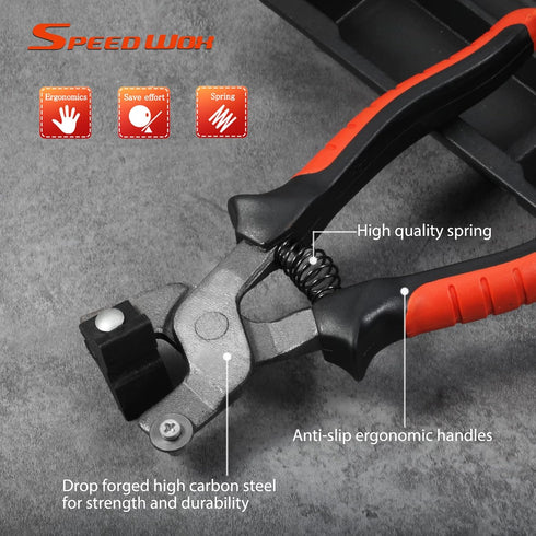 SPEEDWOX 8" Mosaic Nippers with Strong Plastic Breaker Bar, Tile Nippers for Cutting Porcelain Ceramic