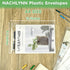 NACHLYNN 108 Pack Plastic Envelopes, A4 Size Clear Document File Folders with Snap Closure for School Office