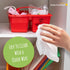 Really Good Stuff - Four-Equal-Compartment Caddies, Set of 6, Assorted Colors, Stackable Design