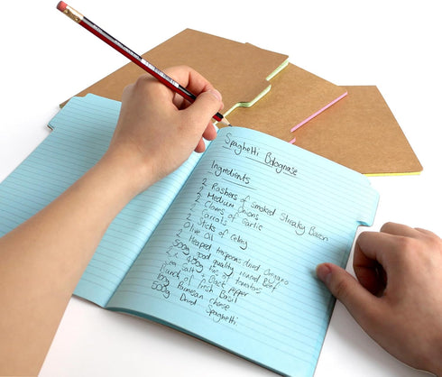 Suck UK | Tabbed Notebook | A5 Notebook Study Notebook | Project Note Pad & Project Planner Notebook | Work Journal | Colored Paper Notebook With Tabs | Divider Tab Notebook | Study Essentials | Kraft by Suck UK