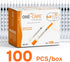 0.3 ml/cc, 31G 5/16 (8mm), 100 ONE-CARE Syringe x Individually Wrapped, Orange Cap, Box of pcs