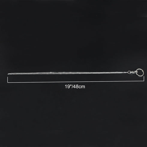 Wisdompro Women's Fashion Lanyard Necklace with Metal Clasp and Keyring for ID Badge, Keys - Twist Chain