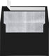 LUXPaper A4 Invitation Envelopes, Peel & Press, 4 1/4" x 6 1/4", Black with Silver LUX Lining, 80lb. Text, 50 Qty