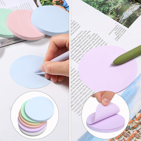 Mr. Pen- Round Sticky Notes, 12 Pads, 720 Sheets, Pastel Color, 2.8" x 2.8"