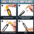 4 Pack Retractable Box Cutter, Utility Knife with 9MM Wide Snap-Off Blades for Cutting Box, Cardboard