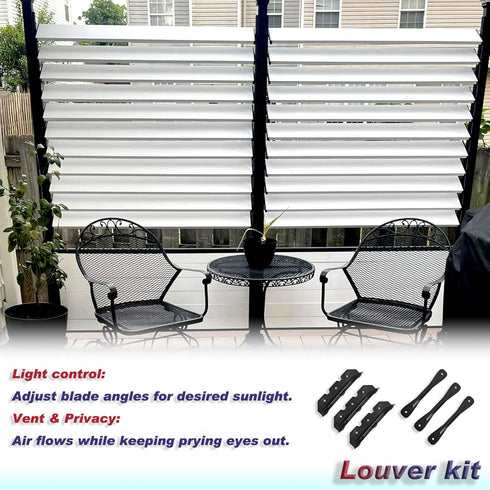 Explranltec 11 (48'') Decorative Fence Louver System, Louver Hardware System for Blinds and shutters, Louver Pergola