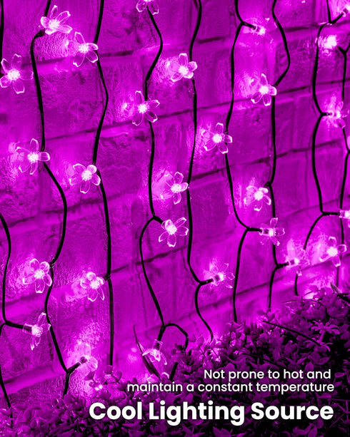 60 Brightown LED Solar String Lights Flower Outdoor Waterproof Fairy Lights for Garden Yard Fence Patio Christmas Tree