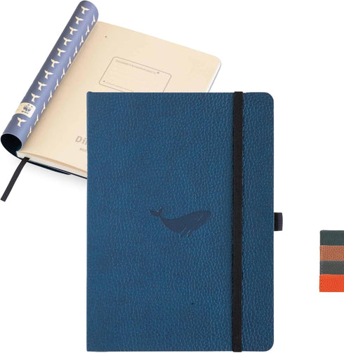 Dingbats A5 Wildlife Lined Notebook Journal, Premium Vegan Leather Softcover Executive Journal for Women & Men, Writing