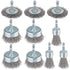 10-Pack Set 1/4-Inch Rocaris Carbon Steel Wire Wheel, Cup, Pen Brush with Hex Shank for Rust Removal, Corrosion