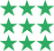 MECCANIXITY Green Glitters Star Cutouts Paper, 5.9 Inches, Pack of 80 Confetti for Party Decorations