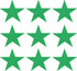MECCANIXITY Green Glitters Star Cutouts Paper, 5.9 Inches, Pack of 80 Confetti for Party Decorations