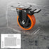 3 Inch Caster Wheels Set of 4 Heavy Duty Locking Industrial Swivel Top Plate Casters for Furniture