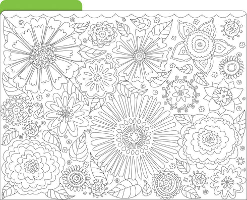 Barker Creek Color Me! in My Garden Designer File Folders, Pack of 12, Multi-Design, Letter Size