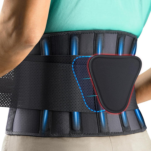 FEATOL Back Brace Support Belt-Lumbar Support Back Brace for Back Pain, Sciatica,