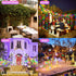 2 Pack 144ft 400 8 Solar Christmas String Lights Outdoor - Total LED Modes Outdoor Solar Lights, Waterproof Fairy